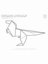 Origami Pages Coloring Getcolorings Animal Color sketch template