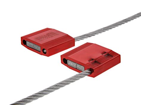 red labeled steel cable seal  mm wire secure cable ties