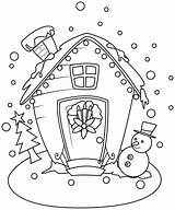 Christmas Card Coloring Line House Stock Weihnachten Ausmalbilder Depositphotos Kinder sketch template