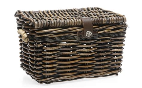 rotan fietsmand  looxs melbourne medium  liter      cm bruin