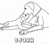 Bjorn Hond Naam sketch template