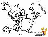 Chimchar Monferno Colouring Decals sketch template