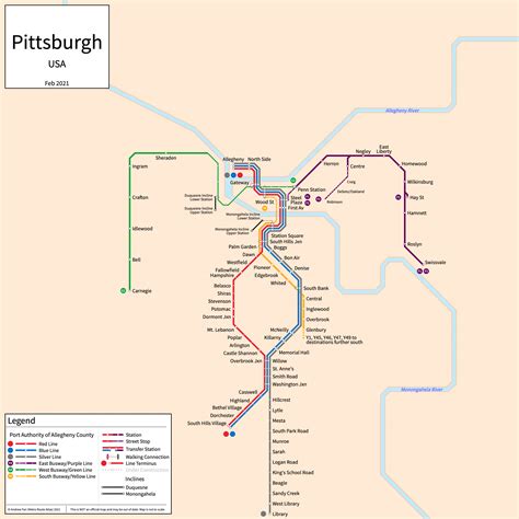metro route atlas pittsburgh pennsylvania usa