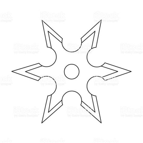 outline ninja star vectors   vectors clipart graphics