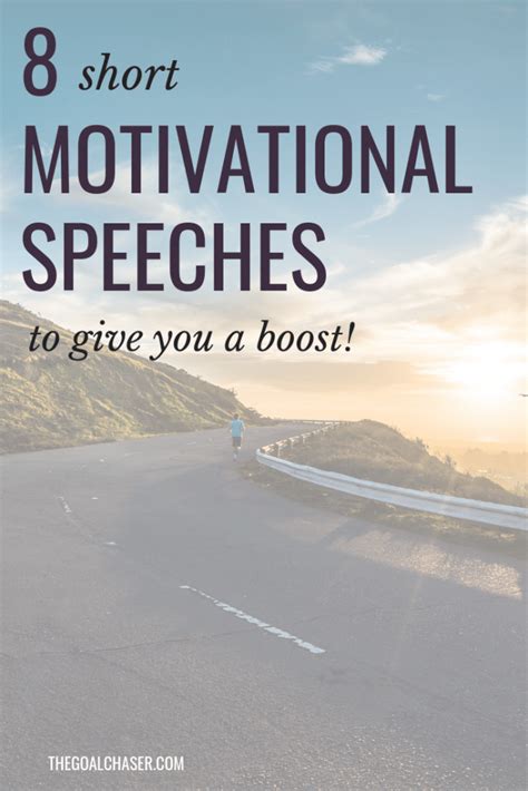 short motivational speeches   quick boost  goal chaser