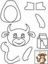 Cut Paste Cow Milk Crafts Worksheets Preschool Kids Craft Printables Template Kindergarten Toddler Projects Comment First Templates sketch template