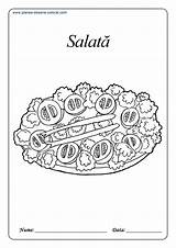 Colorat Desene Alimente Planse Desenat Salata Fise Broaste Ochi Educative Broasca Printesa Comment sketch template