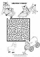 Labyrinthe Difficile Chevaux Apprendre Gratuits Labyrinthes sketch template