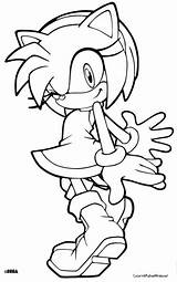 Sonic Coloring Amy Rose Pages sketch template