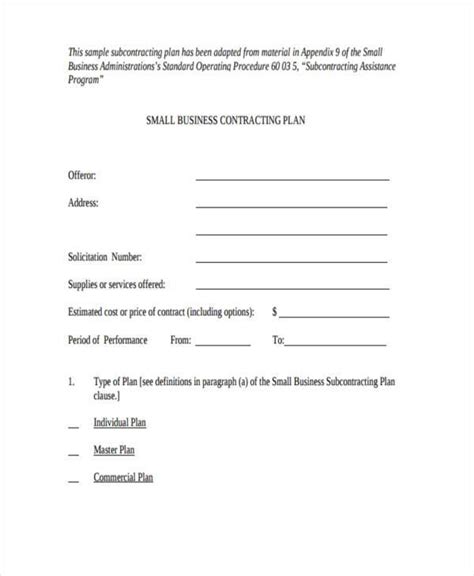 sample business contract forms   ms word