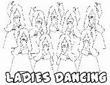 Dancing sketch template