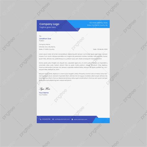 company  size letterhead template template   pngtree