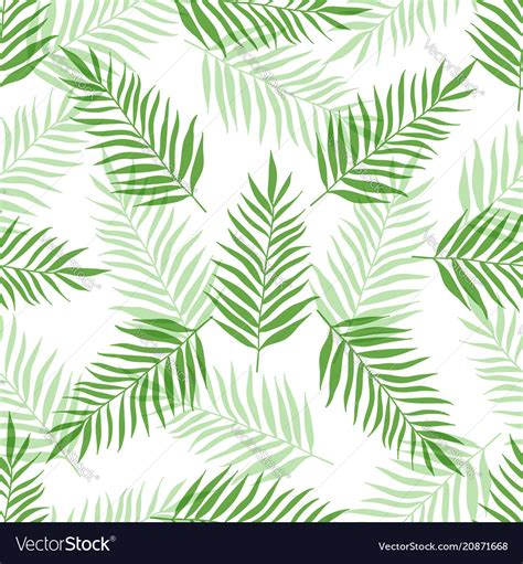 seamless pattern  green palm leaves royalty  vector