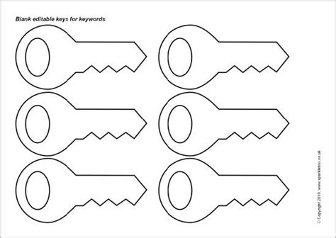 printable key shape template  printable templates