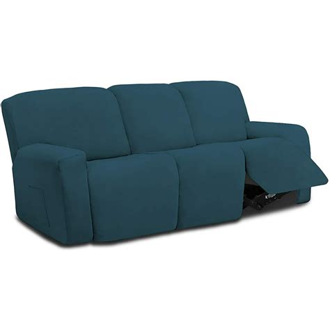 easy  super stretch sectional recliner sofa slipcover recliner sofa deep teal walmart