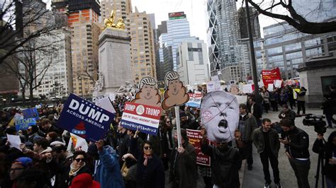 protesters descend on trump tower in nyc