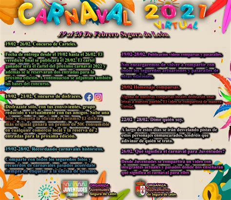 segura de leon celebra su carnaval virtual durante los ultimos  dias de febrero