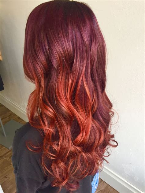 violet to copper ombré hair color by alysson king at fabrik salon