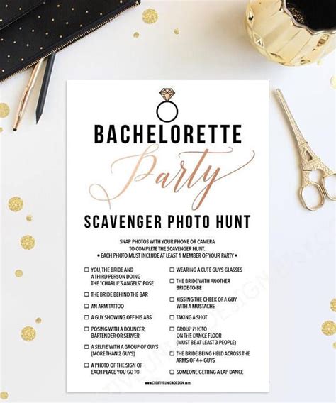 bachelorette scavenger photo hunt bachelorette party game etsy in