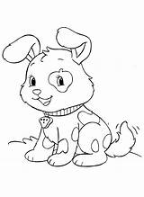 Coloring Pages Baby Puppy Kitten Cute Puppies Color Popular sketch template