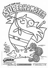 Superkid Scholastic Colouring sketch template