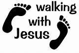 Jesus Walking Religious Stickers Sticker Follow Footprints Decals Graphic Funny Template Aliexpress Coloring Car 20pieces Lot sketch template