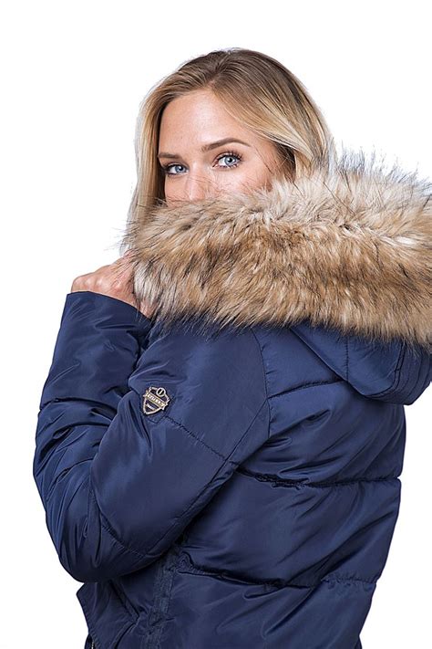 womens premium faux fur padded coat hooded parka size     ebay