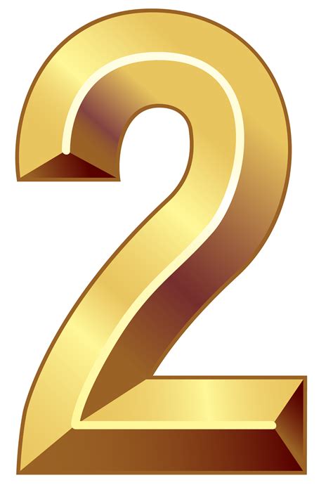 number  gold png