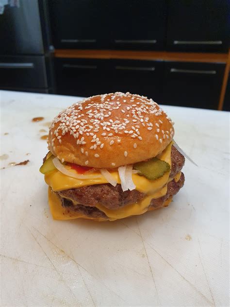 homemade  double quarter pounder  cheese rfoodporn
