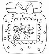 Jam Coloring Sheet Pages Strawberry Kids Template sketch template