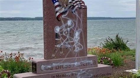 memorial  vandalized  upstate  york cnn