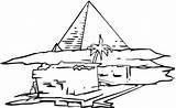 Coloring Pyramid sketch template