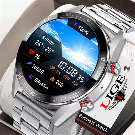 luik  nieuwe  screen smart horloge altijd display tijd bluetooth call tws oortelefoon