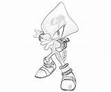 Sonic Coloring Pages Espio Chameleon Charmy Surfing Skill Generations sketch template