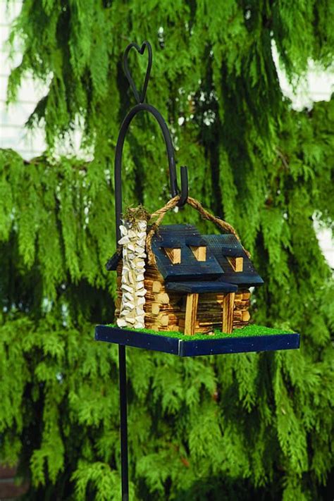 amish  log cabin bird house rustic bird feeders bird house bird houses