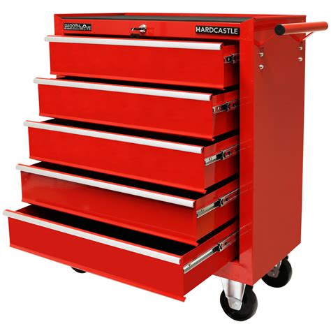 red metal  drawer lockable tool chest storage box roller cabinet