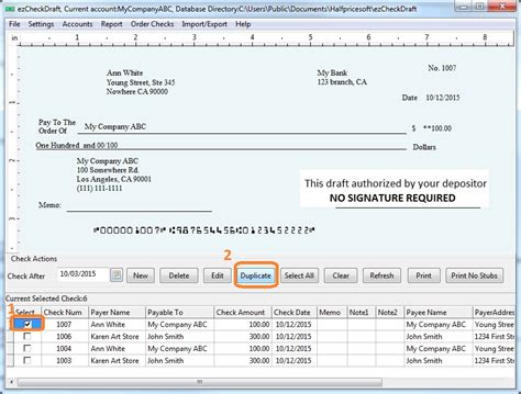 ezcheckdraft software   print recurring monthly bank drafts
