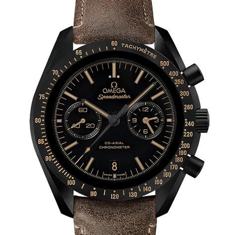 omega speedmaster moonwatch co axial chronograph black dial black cera