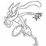 Greninja Mega Coloring Pokemon Attack Pages Printable Ash Categories sketch template