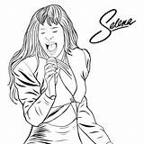 Selena Quintanilla Coloring Pages Perez Sketchite Drawings Birthday Lily Template Credit Larger Sketch sketch template
