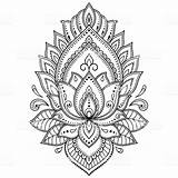 Henna Loto Tatuajes Mandalas Mehndi Hindues sketch template