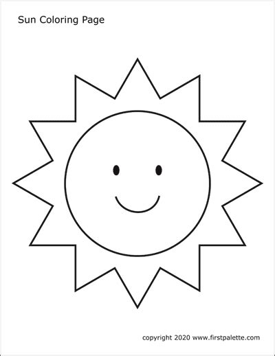 sun coloring pages learny kids