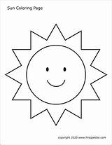Sun Coloring Printable Pages Template Large Firstpalette Happy Kids Templates Toddler Line Printables sketch template