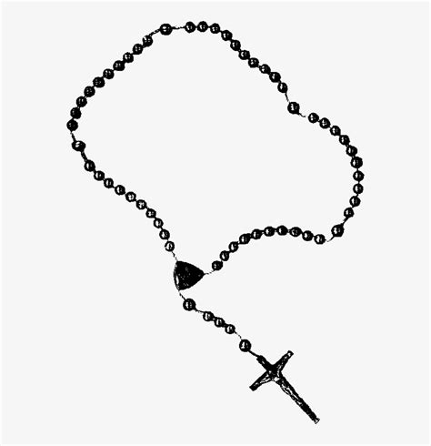 rosary rosary clipart black  white  transparent png