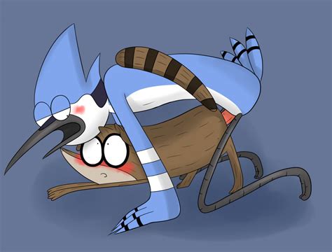 mordecai rock hard ravaged rigby in cock squeezing butt