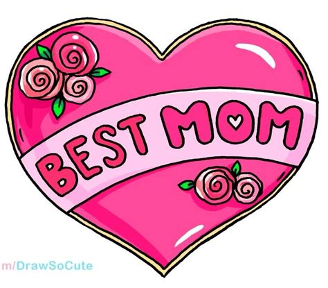 mom heart gift kawaii tegninger tegninger ideer til tegning
