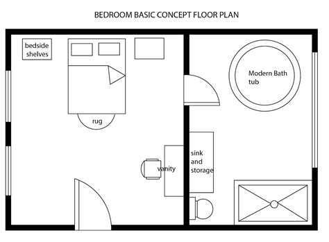 interior design decor modern bedroom basic floor plan