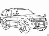 Mitsubishi Coloring Pages Pajero Suv Drawing Color Evo Printable Eclipse Paper Print sketch template