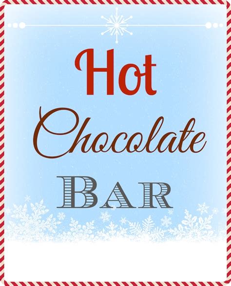 items similar  hot chocolate bar sign      downloadable