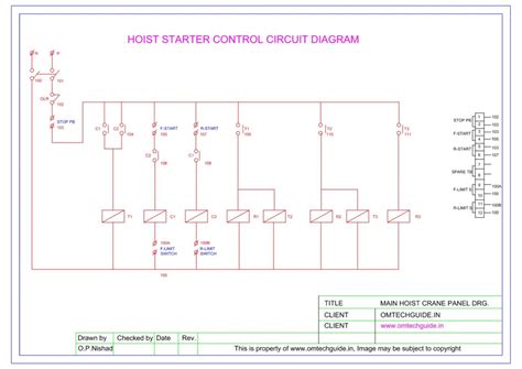 omtechguide overhead crane panel control power wiring  hindi